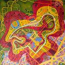 Montjuic F1 Circuit Abstract Art