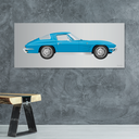 1963 CORVETTE STINGRAY (SILVER BLUE) ART