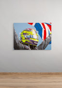 Lewis Hamilton British Grand Prix 2024 Acrylic on Canvas